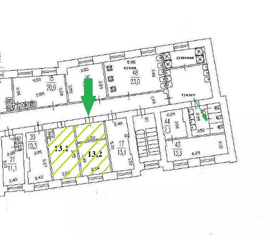 Комната Санкт-Петербург ул. Решетникова, 17к3 (26.3 м) - Фото 2