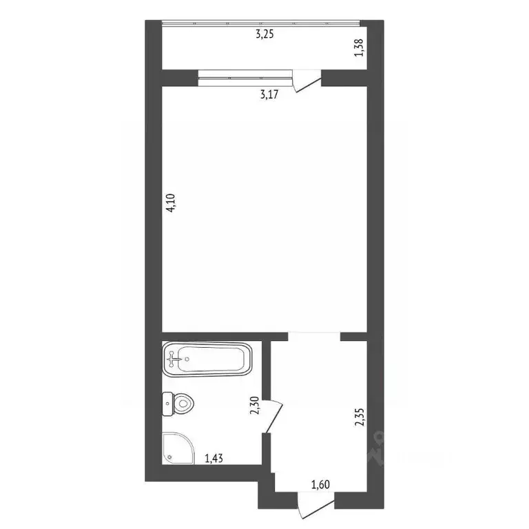 Студия Амурская область, Благовещенск Новая ул., 24 (21.0 м) - Фото 1
