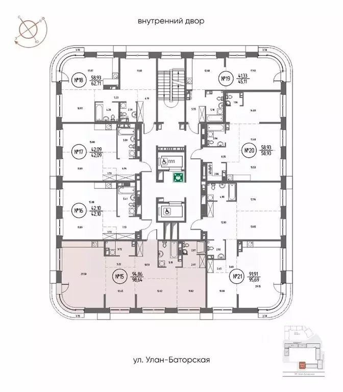 3-к кв. Иркутская область, Иркутск Макс жилой комплекс (98.64 м) - Фото 2