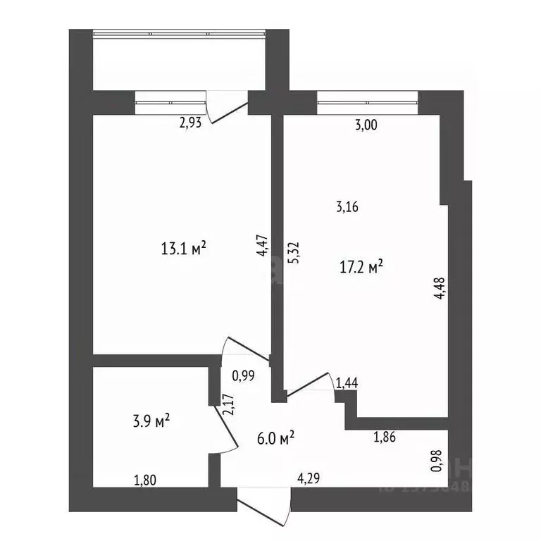 1-к кв. Амурская область, Благовещенск ул. Строителей, 70 (40.2 м) - Фото 2