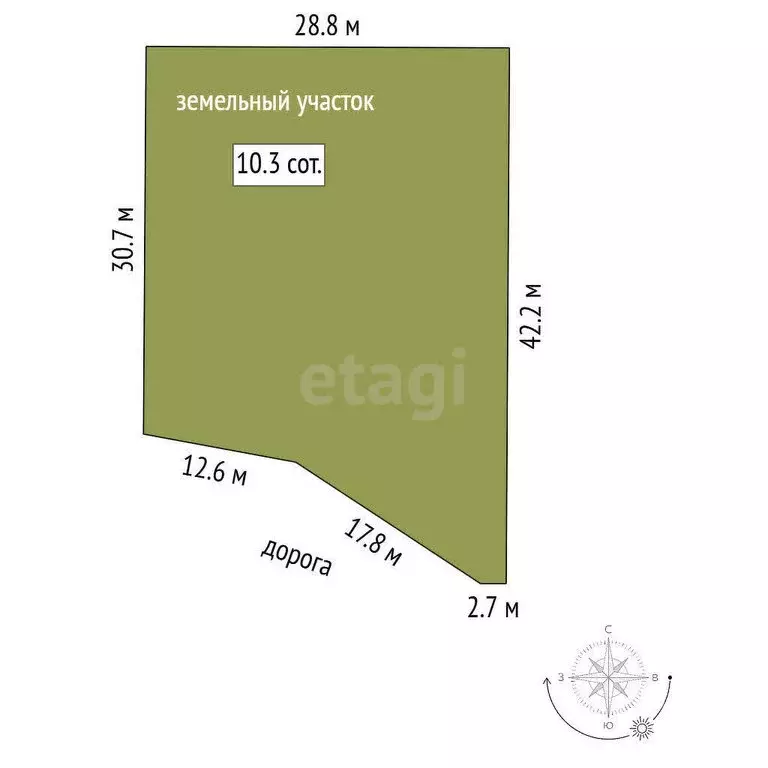 Участок в Тукаевский район, деревня Малая Шильна (10.3 м) - Фото 1