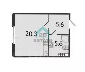 Студия Санкт-Петербург Миргородская ул., 1 (31.5 м) - Фото 2