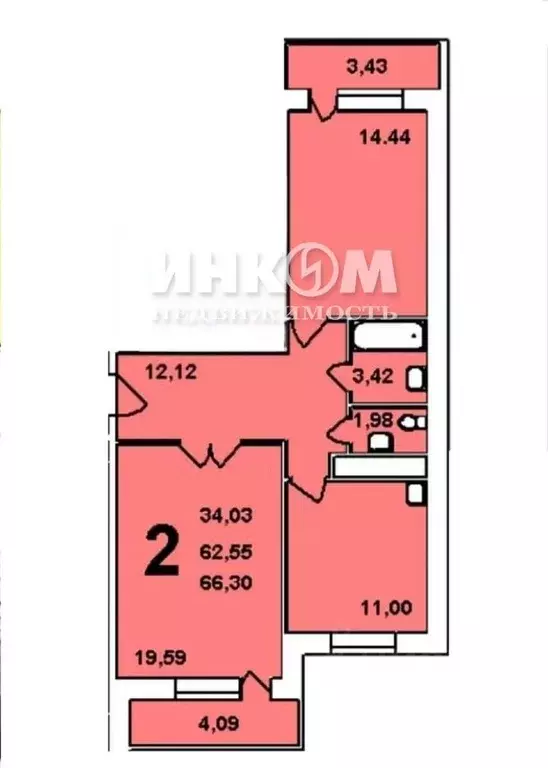 2-к кв. Московская область, Солнечногорск городской округ, Поварово ... - Фото 2