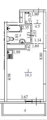 Квартира-студия: Екатеринбург, улица Краснолесья, 108/3 (28 м) - Фото 0