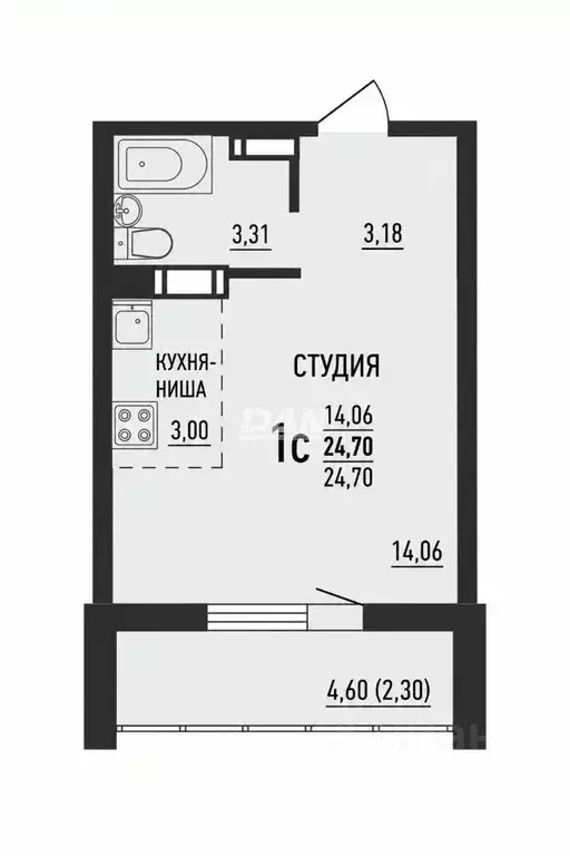 Студия Челябинская область, Челябинск ул. Петра Столыпина, 19 (24.7 м) - Фото 2