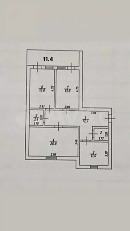 3-к. квартира, 95 м, 1/9 эт. - Фото 0