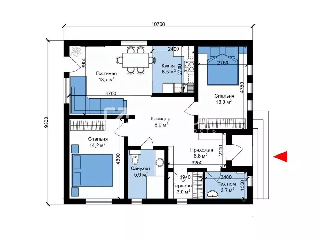 Дом в Ивановская область, Тейково ул. 2-я Береговая, 25 (95 м) - Фото 2