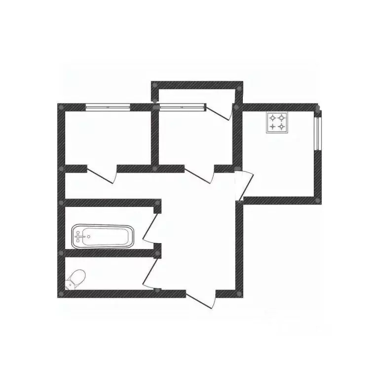 2-к кв. Курганская область, Курган Утяк мкр, ул. Советская, 51 (43.0 ... - Фото 1