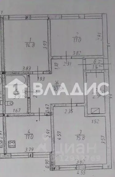 3-к кв. Пензенская область, Колышлей рп ул. Кайсарова, 6 (71.6 м) - Фото 2