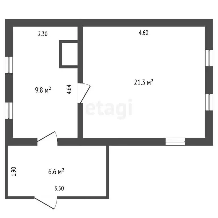 Дом в село Филимоново, Советская улица (39.5 м) - Фото 1