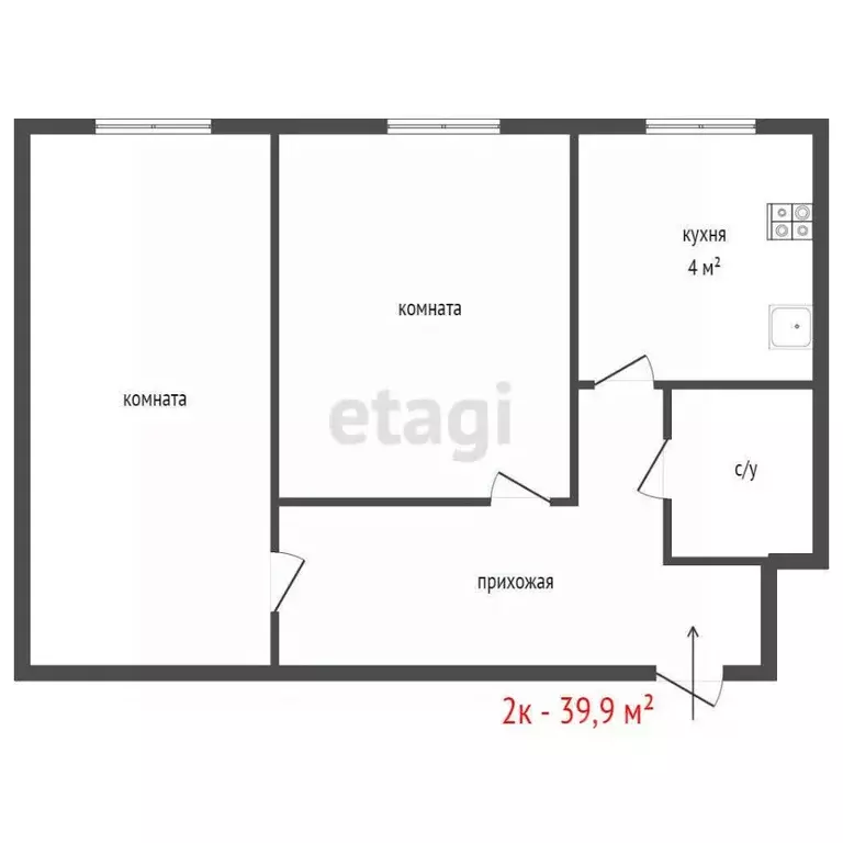 2-к кв. Свердловская область, Екатеринбург ул. Куйбышева, 177 (39.9 м) - Фото 2