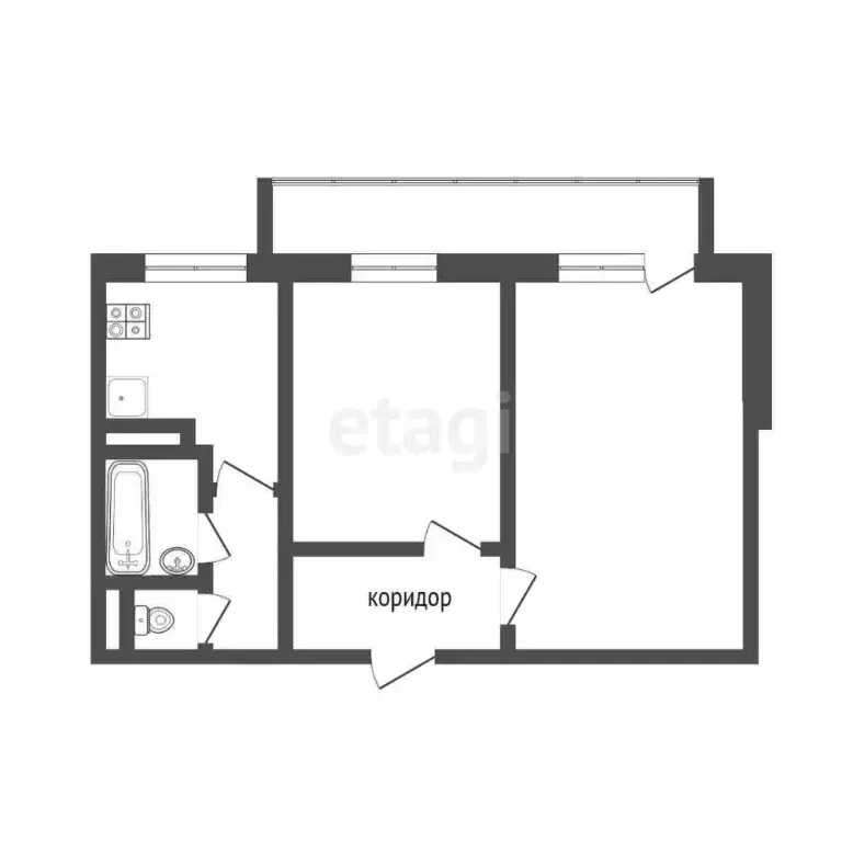 2-к кв. Белгородская область, Белгород ул. Костюкова, 63 (55.8 м) - Фото 2