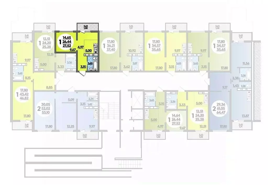 Студия Ростовская область, Ростов-на-Дону ул. Тимофеева, 20 (27.52 м) - Фото 1