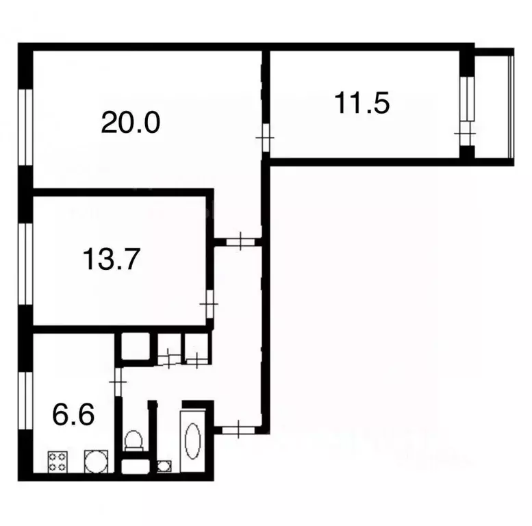 3-к кв. Москва Веерная ул., 40К2 (62.7 м) - Фото 1