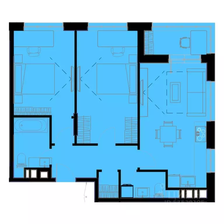 3-к кв. Приморский край, Уссурийск Кленовый парк жилой комплекс (67.6 ... - Фото 1