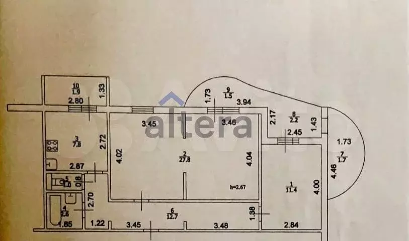 2-к. квартира, 63 м, 6/10 эт. - Фото 0