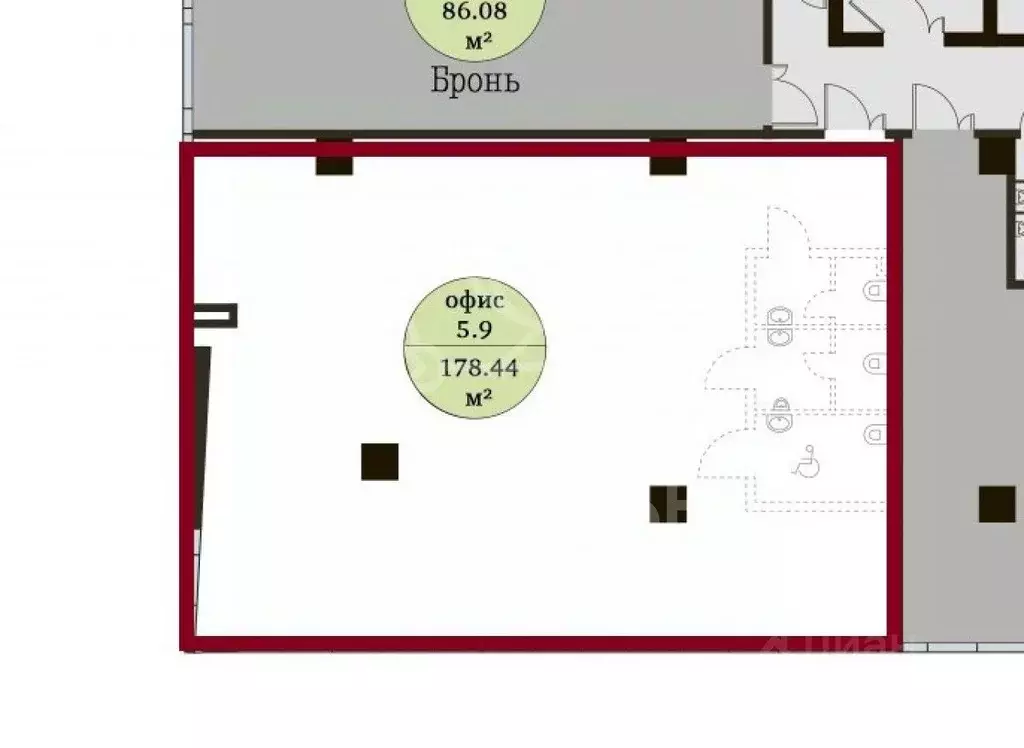Офис в Москва ул. Неверовского, 10 (178 м) - Фото 2
