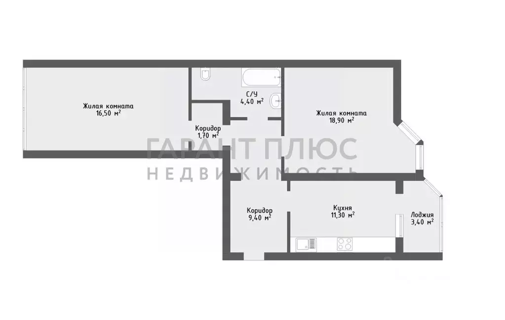 2-к кв. Липецкая область, Липецк ул. М.И. Неделина, 61 (65.6 м) - Фото 1