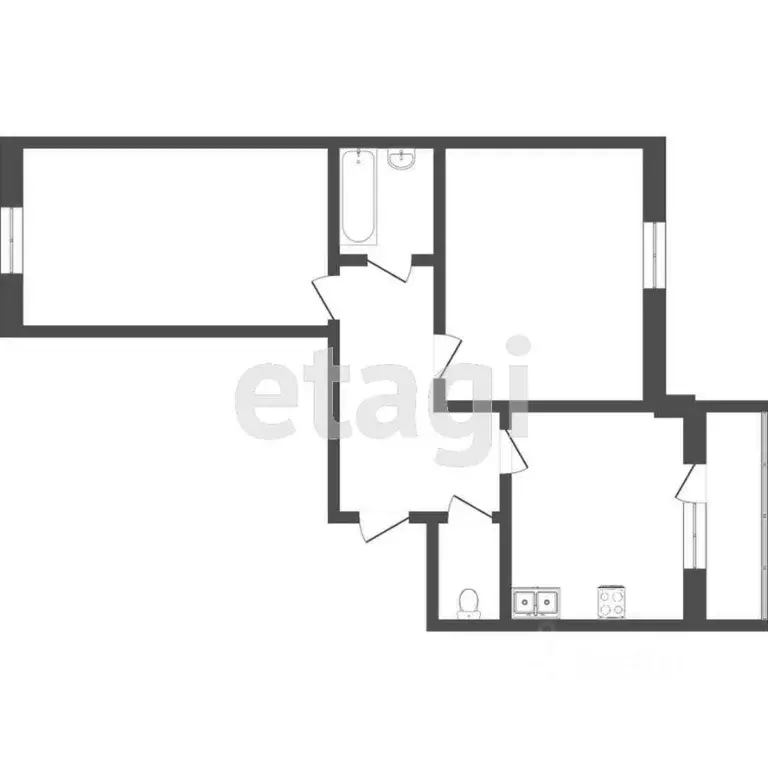 2-к кв. Тюменская область, Тюмень ул. Мельникайте, 138 (57.4 м) - Фото 1