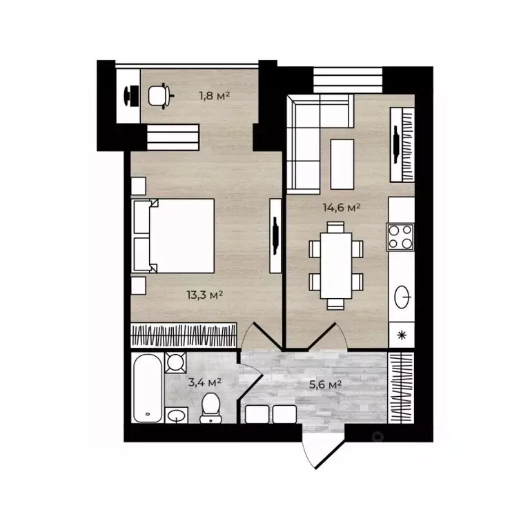 Свободной планировки кв. Ярославская область, Ярославский ... - Фото 1