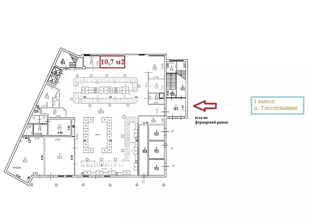 Торговая площадь в Москва Люблинская ул., 4к1А (10 м) - Фото 2