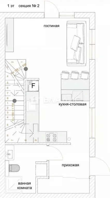 Таунхаус в Калининградская область, Гурьевск пер. Березовый, 33Б (80 ... - Фото 2