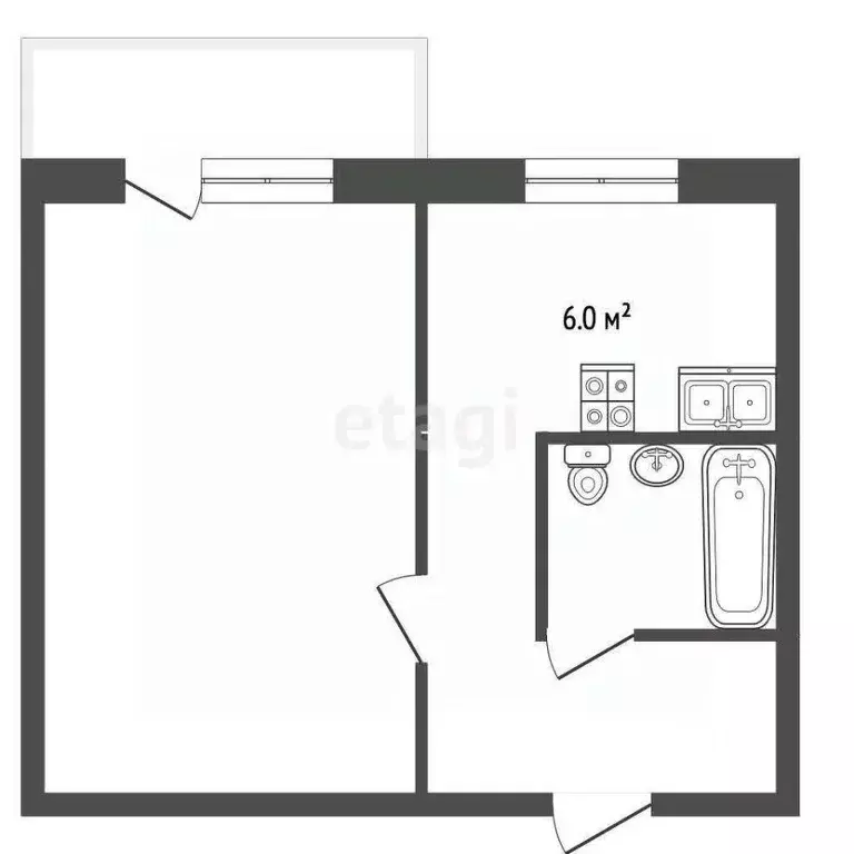 Квартира, 1 комната, 31 м - Фото 2
