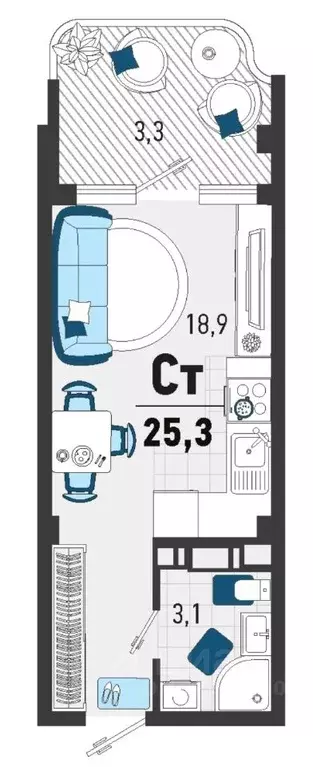Студия Краснодарский край, Туапсинский муниципальный округ, с. Агой ... - Фото 1