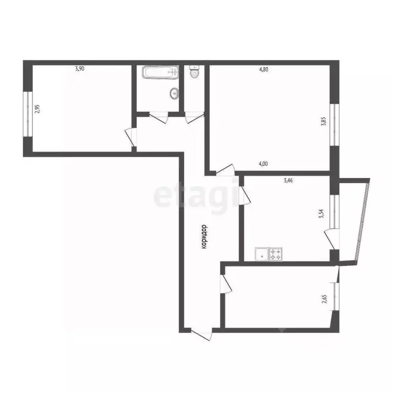 3-к кв. Ханты-Мансийский АО, Сургут просп. Мира, 5 (72.0 м) - Фото 1