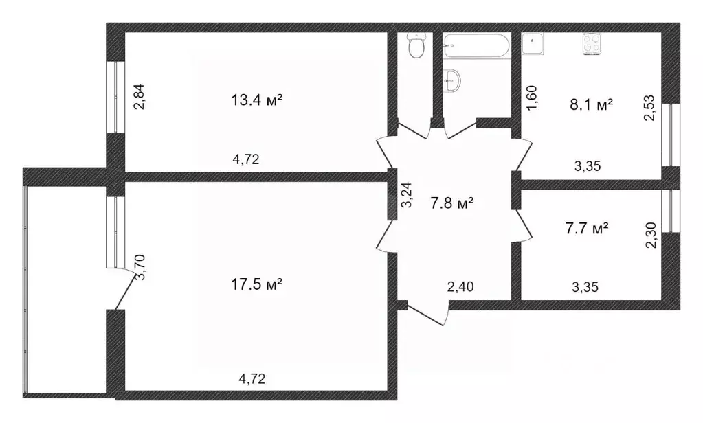 3-к кв. Тюменская область, Тюмень Антипино мкр, ул. Александра ... - Фото 2