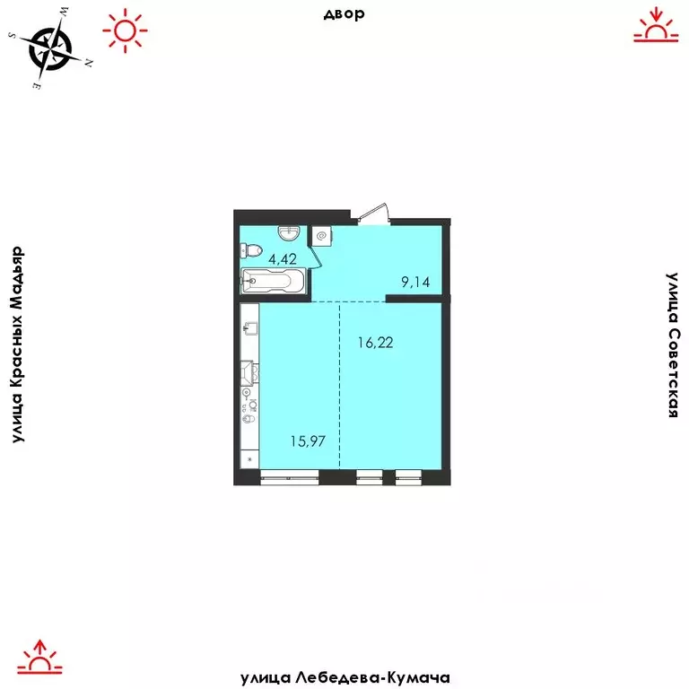 1-к кв. Иркутская область, Иркутск Советская ул., 31/2 (46.25 м) - Фото 1