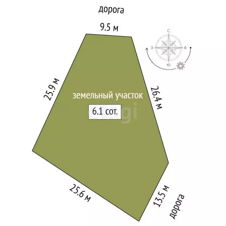 Участок в Тюмень, Рублёвская улица (6.12 м) - Фото 0