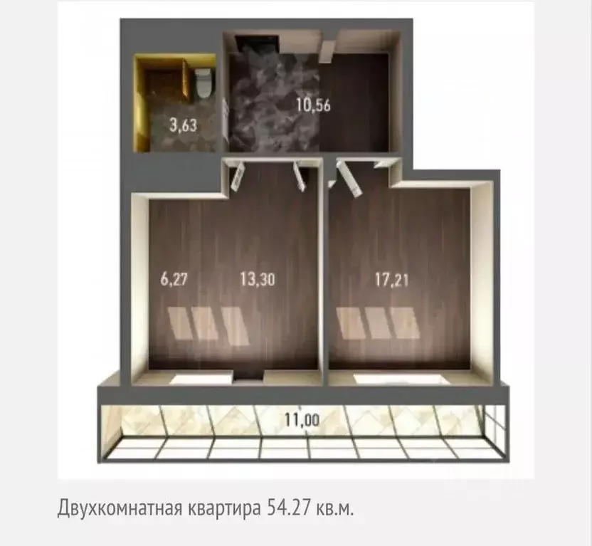 2-к кв. Татарстан, Казань ул. Бари Галеева, 8Ак3 (54.0 м) - Фото 2