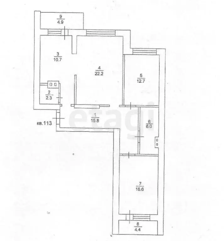 3-к кв. Саратовская область, Саратов ул. Усть-Курдюмская, 25 (96.0 м) - Фото 1