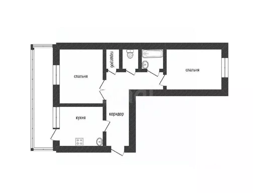 2-к кв. Смоленская область, Смоленск ул. Гарабурды, 25а (58.6 м) - Фото 2