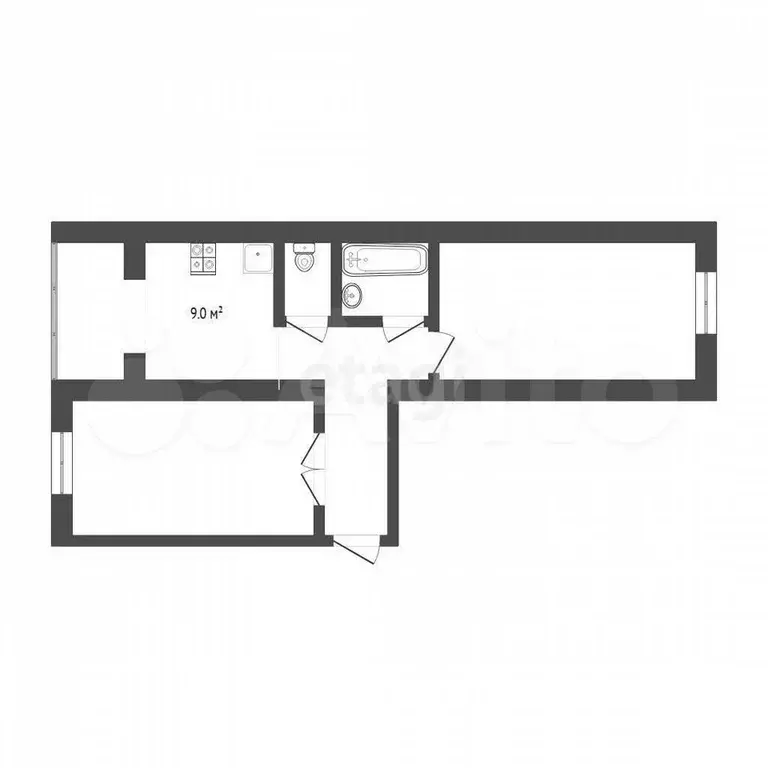 2-к. квартира, 50 м, 5/5 эт. - Фото 0