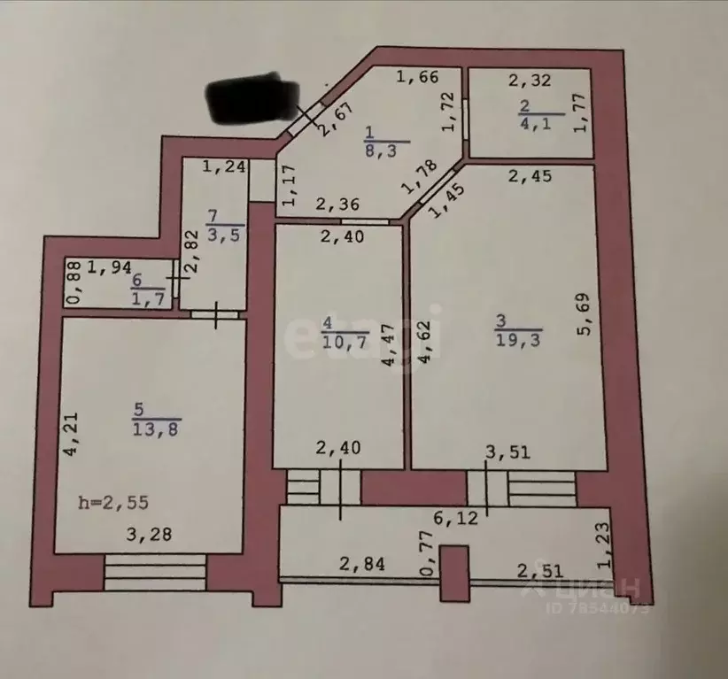 2-к кв. Оренбургская область, Оренбург ул. Диагностики, 3 (65.1 м) - Фото 2