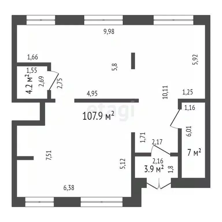 Помещение свободного назначения в Красноярский край, Красноярск просп. ... - Фото 2