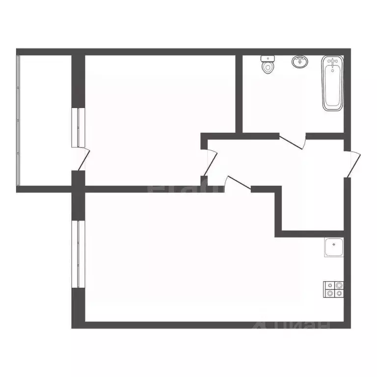 1-к кв. Тульская область, Тула проезд 2-й Клинской, 6 (36.2 м) - Фото 1