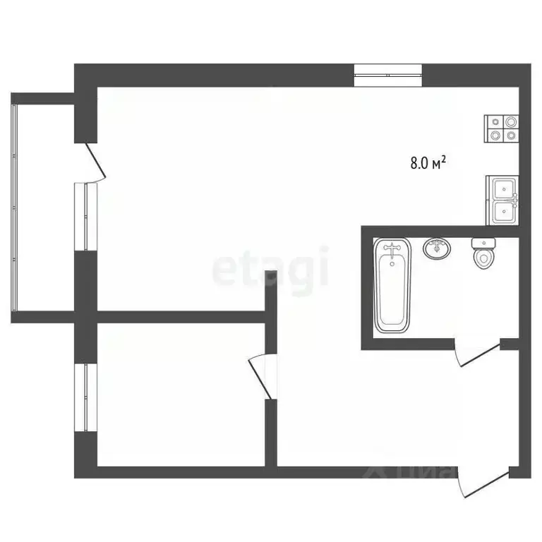 2-к кв. Владимирская область, Муром Пролетарская ул., 5 (41.1 м) - Фото 2