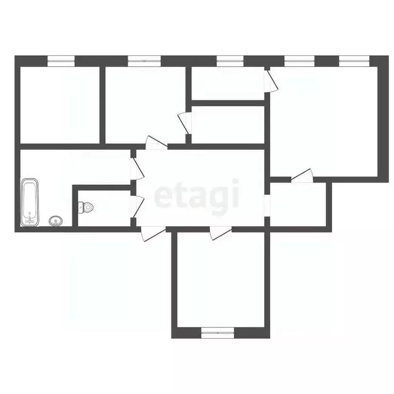 1-к кв. Вологодская область, Харовск ул. Кирова, 5 (68.3 м) - Фото 2