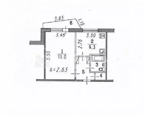 1-к кв. Омская область, Омск ул. Лукашевича, 27 (38.1 м) - Фото 1