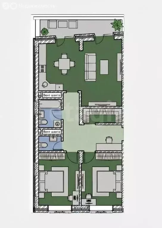 2-комнатная квартира: Казань, улица Рашита Салахова, 2к2 (80.5 м) - Фото 1