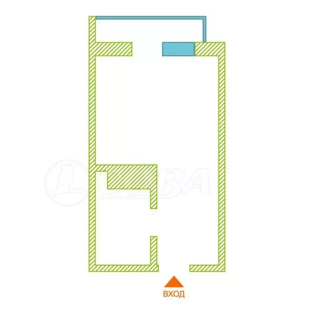 Квартира-студия: Тюмень, Краснооктябрьская улица, 16 (26 м) - Фото 0