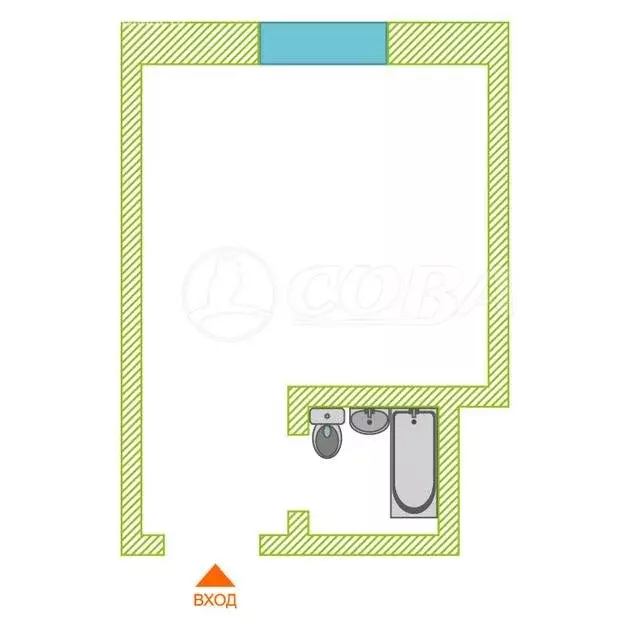 Квартира-студия: Тюмень, улица Парфёнова, 20 (12.3 м) - Фото 2