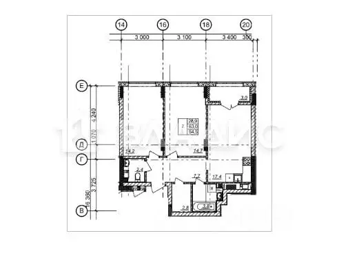 2-к кв. Нижегородская область, Нижний Новгород д. Анкудиновка, КМ ... - Фото 2