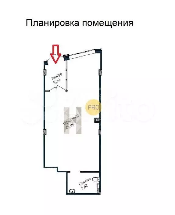 Продам помещение свободного назначения, 56.1 м - Фото 0