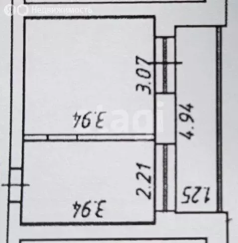 2к в -комнатной квартире ( м) - Фото 1