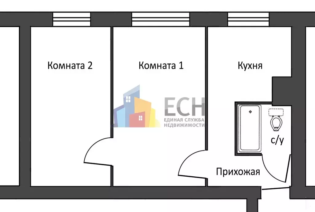 2-комнатная квартира: Тула, улица Володарского, 22 (38.4 м) - Фото 1