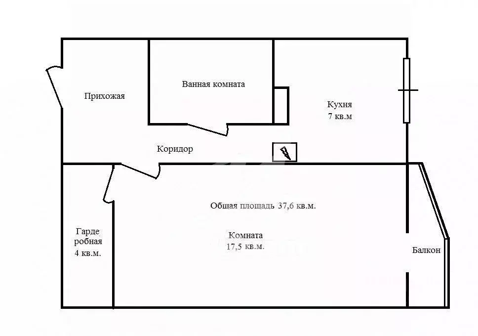 1-к кв. Москва Осенний бул., 18К2 (37.0 м) - Фото 1